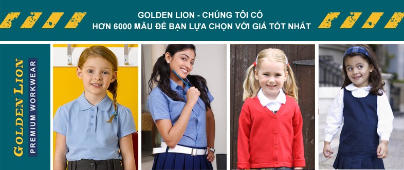may đồng phục học sinh tiểu học tại Golden Lion