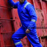 Áo bảo hộ liền quần phản quang, kaki 100% cotton