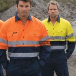 Áo sơ mi phản quang,dài tay, vạt áo ngang