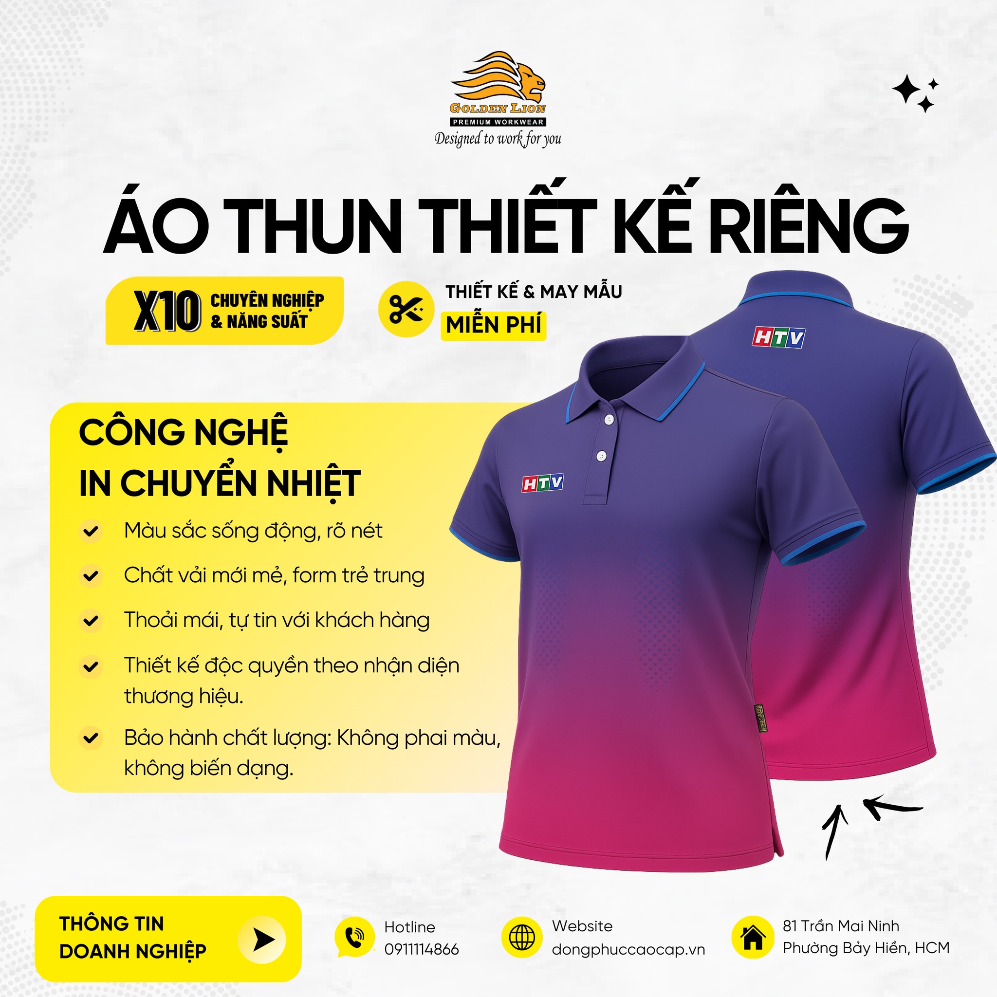 ÁO THUN THIẾT KẾ RIÊNG – Nâng Tầm Hình Ảnh Thương Hiệu ✨